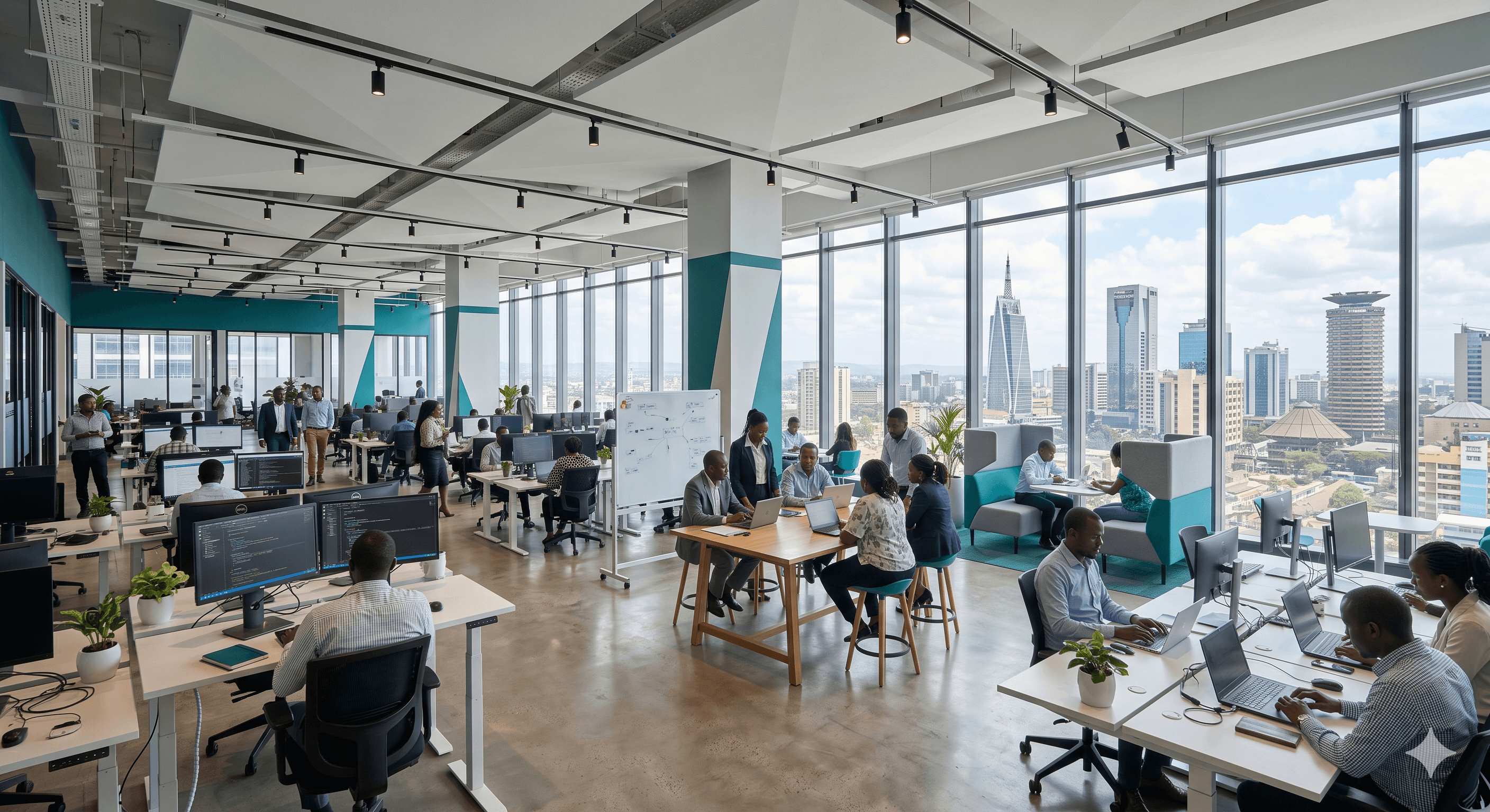 Modern enterprise team in a Nairobi office
